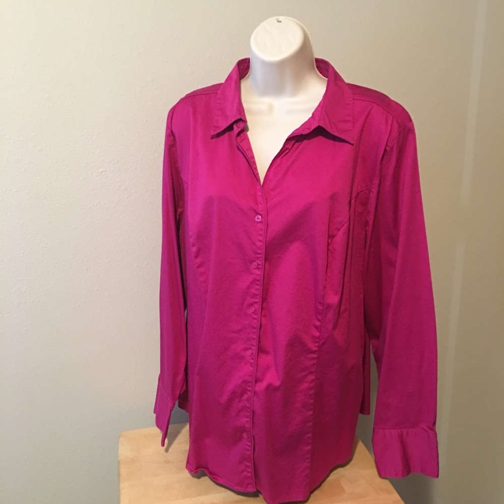 Lane Bryant button up blouse